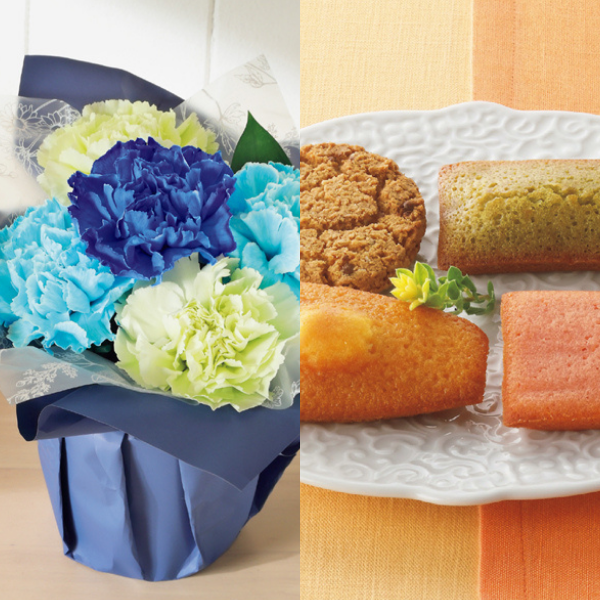 竹中庭園緑化 父の日フラワーアレンジ＋ひととえ スイーツファクトリー【父の日】 商品サムネイル